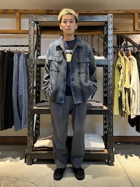 「GERRY（ジェリー）のアイテム（その他アウター）」を使った、JOURNAL STANDARD relumeさん（メンズ・177cm）の春コーディネート