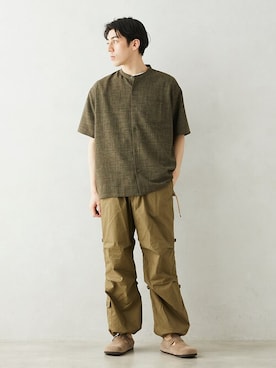「JOURNAL STANDARD relume（ジャーナルスタンダード　レリューム）のアイテム（その他シューズ）」を使った、JOURNAL STANDARD relumeさん（メンズ・179cm）の春コーディネート