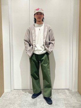 「snowpeak」｜「アイテム（パンツ）」を使った、JOURNAL STANDARD relumeさん（メンズ・172cm）の春コーディネート