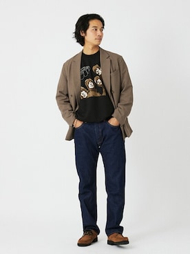 「JOURNAL STANDARD relume（ジャーナルスタンダード　レリューム）のアイテム（テーラードジャケット）」を使った、JOURNAL STANDARD relumeさん（メンズ・181cm）の冬コーディネート