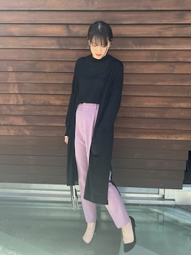 「MK MICHEL KLEIN（エムケーミッシェルクラン）のアイテム（アンサンブル）」を使った、MKミッシェルクランさん（レディース・160cm）の秋コーディネート