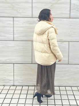 「MK MICHEL KLEIN（エムケーミッシェルクラン）のアイテム（ダウンジャケット/コート）」を使った、MKミッシェルクランさん（レディース・153cm）の秋コーディネート