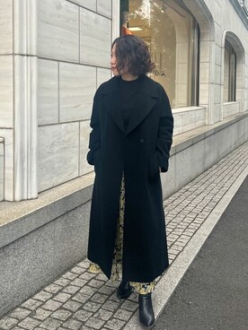 「MK MICHEL KLEIN（エムケーミッシェルクラン）のアイテム（チェスターコート）」を使った、MKミッシェルクランさん（レディース・153cm）の秋コーディネート
