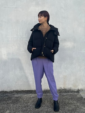 「MK MICHEL KLEIN（エムケーミッシェルクラン）のアイテム（ダウンジャケット/コート）」を使った、MKミッシェルクランさん（レディース・169cm）の冬コーディネート