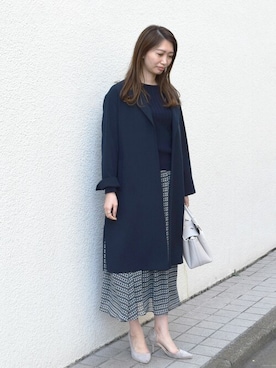 「MK MICHEL KLEIN（エムケーミッシェルクラン）のアイテム（アンサンブル）」を使った、MKミッシェルクランさん（レディース・168cm）の春コーディネート