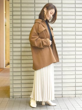 「オーバーシャツ」｜「アイテム（ジャケット/アウター）」を使った、MKミッシェルクランさん（レディース・151cm）の秋コーディネート
