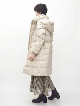 「MK MICHEL KLEIN（エムケーミッシェルクラン）のアイテム（ダウンジャケット/コート）」を使った、MKミッシェルクランさん（レディース・156cm）の秋コーディネート