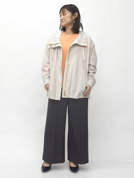 「MK MICHEL KLEIN（エムケーミッシェルクラン）のアイテム（マウンテンパーカー）」を使った、MKミッシェルクランさん（レディース・151cm）の冬コーディネート