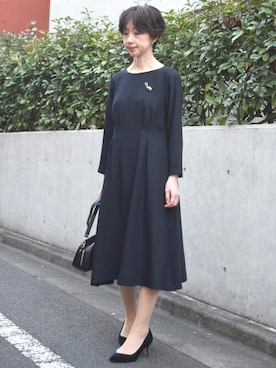 「MK MICHEL KLEIN（エムケーミッシェルクラン）のアイテム（アクセサリー）」を使った、MKミッシェルクランさん（レディース・156cm）の冬コーディネート