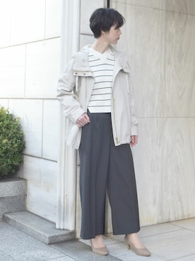 「MK MICHEL KLEIN（エムケーミッシェルクラン）のアイテム（マウンテンパーカー）」を使った、MKミッシェルクランさん（レディース・156cm）の冬コーディネート