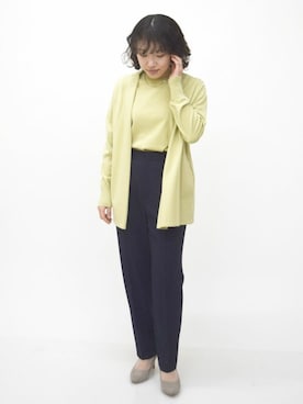 「MKミッシェルクラン」｜「アイテム（スラックス）」を使った、MKミッシェルクランさん（レディース・153cm）の冬コーディネート