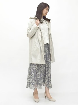 「MK MICHEL KLEIN（エムケーミッシェルクラン）のアイテム（マウンテンパーカー）」を使った、MKミッシェルクランさん（レディース・168cm）の春コーディネート