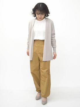「MKミッシェルクラン」｜「アイテム（カーゴパンツ）」を使った、MKミッシェルクランさん（レディース・153cm）の春コーディネート