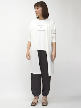 「MKミッシェルクラン」｜「アイテム（カーゴパンツ）」を使った、MKミッシェルクランさん（レディース・163cm）の春コーディネート