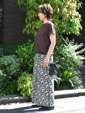 「花柄パンツ」｜MKミッシェルクランさん（レディース・158cm）の夏コーディネート