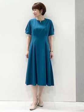 「MKミッシェルクラン」｜「アイテム（ワンピース）」を使った、MKミッシェルクランさん（レディース・157cm）の夏コーディネート