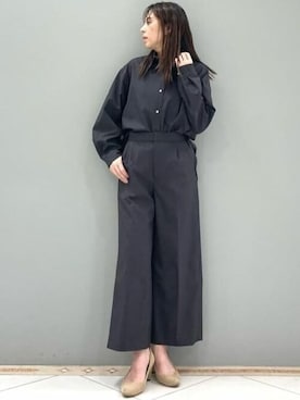 「MKミッシェルクラン」｜「アイテム（スラックス）」を使った、MKミッシェルクランさん（レディース・153cm）の夏コーディネート