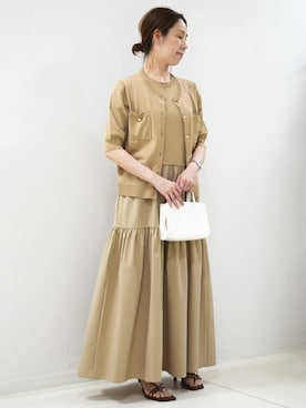 「MKミッシェルクラン」｜「アイテム（ワンピース）」を使った、MKミッシェルクランさん（レディース・156cm）の夏コーディネート