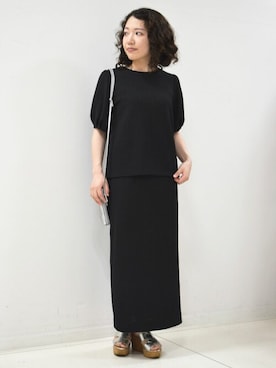 「袖ボリューム」｜「アイテム（スカート）」を使った、MKミッシェルクランさん（レディース・153cm）の夏コーディネート