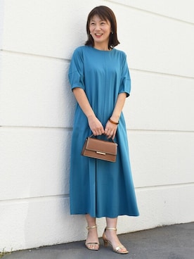 「MKミッシェルクラン」｜「アイテム（ワンピース）」を使った、MKミッシェルクランさん（レディース・163cm）の夏コーディネート