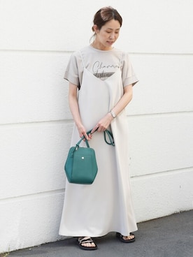 「MKミッシェルクラン」｜「アイテム（ワンピース）」を使った、MKミッシェルクランさん（レディース・156cm）の夏コーディネート