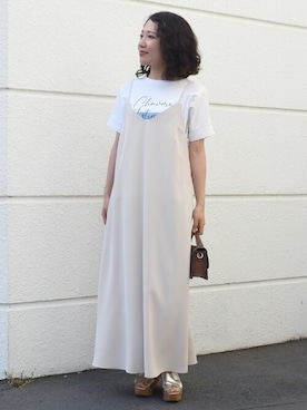 「MK MICHEL KLEIN（エムケーミッシェルクラン）のアイテム（ワンピース/ドレス）」を使った、MKミッシェルクランさん（レディース・153cm）の夏コーディネート