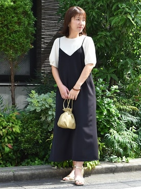 「MK MICHEL KLEIN（エムケーミッシェルクラン）のアイテム（ワンピース/ドレス）」を使った、MKミッシェルクランさん（レディース・163cm）の夏コーディネート