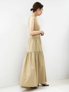 「MK MICHEL KLEIN（エムケーミッシェルクラン）のアイテム（ワンピース/ドレス）」を使った、MKミッシェルクランさん（レディース・156cm）の夏コーディネート