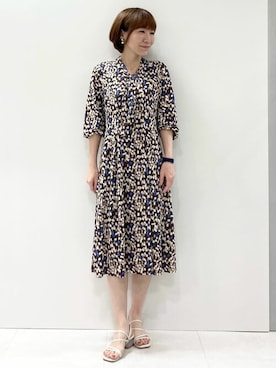「MK MICHEL KLEIN（エムケーミッシェルクラン）のアイテム（ワンピース/ドレス）」を使った、MKミッシェルクランさん（レディース・157cm）の夏コーディネート