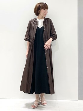 「MK MICHEL KLEIN（エムケーミッシェルクラン）のアイテム（ワンピース/ドレス）」を使った、MKミッシェルクランさん（レディース・157cm）の夏コーディネート