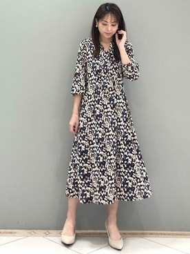 「MK MICHEL KLEIN（エムケーミッシェルクラン）のアイテム（ワンピース/ドレス）」を使った、MKミッシェルクランさん（レディース・153cm）の夏コーディネート