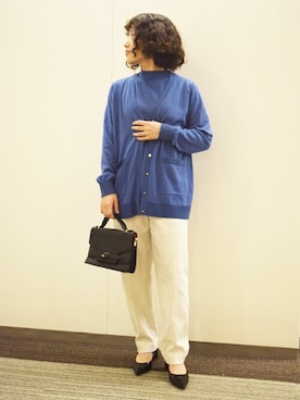 「MKミッシェルクラン」｜「アイテム（スラックス）」を使った、MKミッシェルクランさん（レディース・153cm）の秋コーディネート