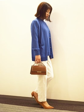 「MKミッシェルクラン」｜「アイテム（スラックス）」を使った、MKミッシェルクランさん（レディース・163cm）の秋コーディネート