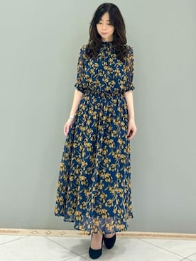 2024AW/モダンフラワープリントブラウス/洗えるを使った人気