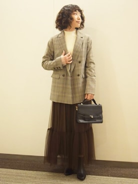 MKミッシェルクランさん（レディース・153cm）の秋コーディネート