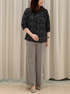 「OFUON（オフオン）のアイテム」を使った、MKミッシェルクランさん（レディース・153cm）の秋コーディネート