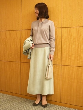 「ラメ」｜「アイテム（ブルゾン）」を使った、MKミッシェルクランさん（レディース・163cm）の秋コーディネート