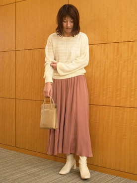ニット セーター 2024AW/シアーチェックニット/洗える レディース 2024AW/シアーチェックニット/洗えるを使った人気ファッション
