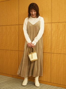 「MK MICHEL KLEIN（エムケーミッシェルクラン）のアイテム（ワンピース/ドレス）」を使った、MKミッシェルクランさん（レディース・163cm）の秋コーディネート
