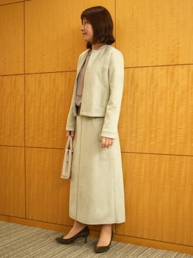 「ラメ」｜「アイテム（ブルゾン）」を使った、MKミッシェルクランさん（レディース・163cm）の秋コーディネート