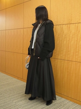 「MK MICHEL KLEIN（エムケーミッシェルクラン）のアイテム（ダウンジャケット/コート）」を使った、MKミッシェルクランさん（レディース・151cm）の秋コーディネート