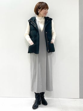 「MK MICHEL KLEIN（エムケーミッシェルクラン）のアイテム（ワンピース/ドレス）」を使った、MKミッシェルクランさん（レディース・157cm）の秋コーディネート