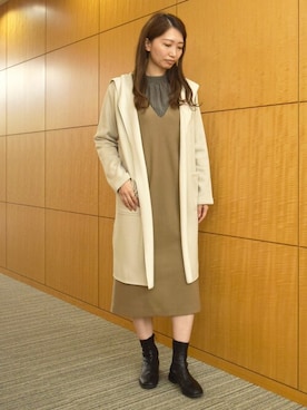 「MK MICHEL KLEIN（エムケーミッシェルクラン）のアイテム（ワンピース/ドレス）」を使った、MKミッシェルクランさん（レディース・168cm）の秋コーディネート
