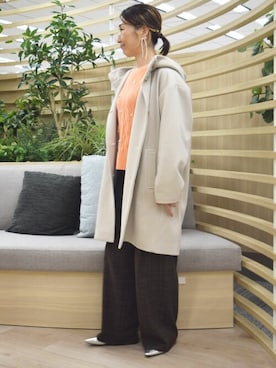 「ラメ」｜「アイテム（その他アウター）」を使った、MKミッシェルクランさん（レディース・158cm）の秋コーディネート