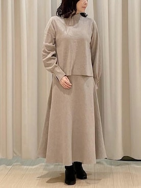 「OFUON（オフオン）のアイテム」を使った、MKミッシェルクランさん（レディース・153cm）の秋コーディネート