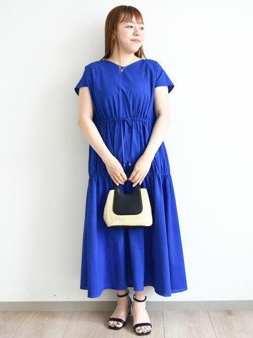 美品 LOISIR ロワズィール 洗える Vネック フレンチスリーブ ワンピース セール】Vネックフレンチスリーブワンピース/洗える（ワンピース