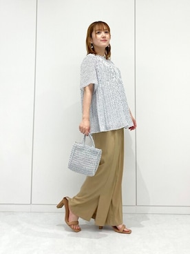 「MK MICHEL KLEIN（エムケーミッシェルクラン）のアイテム」を使った、MKミッシェルクランさん（レディース・152cm）の夏コーディネート