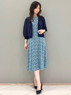 「MK MICHEL KLEIN（エムケーミッシェルクラン）のアイテム（ワンピース/ドレス）」を使った、MKミッシェルクランさん（レディース・157cm）の夏コーディネート