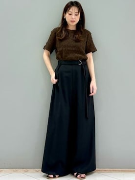 「MK MICHEL KLEIN（エムケーミッシェルクラン）のアイテム」を使った、MKミッシェルクランさん（レディース・153cm）の夏コーディネート