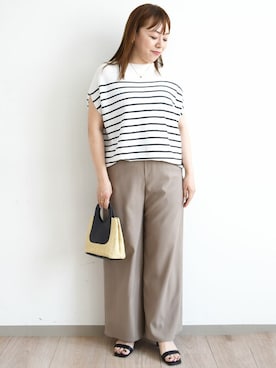 「MK MICHEL KLEIN（エムケーミッシェルクラン）のアイテム」を使った、MKミッシェルクランさん（レディース・157cm）の夏コーディネート